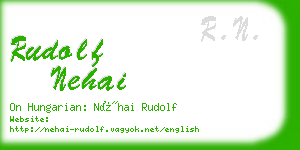 rudolf nehai business card